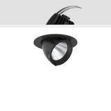 GOLAS mini, 29 W, 3700 lm, 935, black, DALI Recessed projectors, D 143