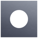 Onefold faceplate, for 1 socket outlet, Niko Rocker and Niko Toggle, alu blue grey brushed