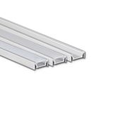 Attached PE aluminum profile, 19x8mm, without diffuser, 2m