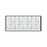 Meter box insert 1-row, 4 meter boards / 8 Modul heights