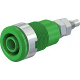4 mm socket, threaded bolt, mounting Ø 12.2 mm, CAT III, green, 49.7043-25