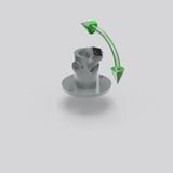 Mounting, swivelling D 30 H 32 colour: inox
