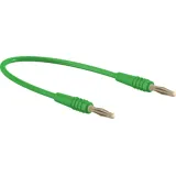 Measuring lead with (2 mm plug, spring-loaded, straight) to (2 mm plug, spring-loaded, straight), 300 mm, green, PVC, 0.5 mm², 28.0047-03025