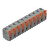 2601-3310 PCB terminal block; lever; 1.5 mm²; Pin spacing 7.5 mm; 10-pole; Push-in CAGE CLAMP®; 1,50 mm²; gray