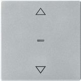 Cover push-button mod 1g clear lenses arrow symbols, KNX - Q.x, alu ve
