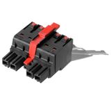 PCB plug-in connector, female plug, 10.16 mm, Number of poles: 4, 180°, PUSH IN with actuator, Clamping range, max. : 16 mm², Box