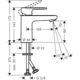 Vernis Blend 100 sink mixer, matte black