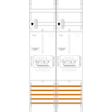 Counter field Z21B-ZSK-HSP, 2 fields, H=1050mm, 2-3.HZ, 2 ZSK set, 2 HSP (Z21B-ZSK-HSP)