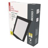 LED recessed luminaire NEXXO, square, silver, 18W, with change CCT