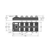 I/O Hub for Connecting Digital Signals to IO-Link Master 16 Universal Digital Channels, PNP   TBIL-M1-16DXP