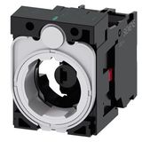Holder for 3 modules, 1 NC, LED module, green, 6-24 V AC/DC