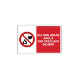Adhesive forex tag Qui non usare acqua per spegnere incendi