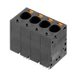 Printed circuit board terminals, 10.00 mm, Number of poles: 8, 180°, Solder pin length (l): 5 mm, tinned, black, PUSH IN with actuator, Clamping range, max. : 16 mm², Box