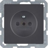 Soc. out. earthing pin, enhncd contact prot., Q.1/Q.3, ant. velvety, l