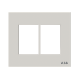 Frame - 2-gang / 3+3-modules - ABB logo - Dune