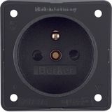 sock. outl. w. earth.pin FR/BE, cont. prot., screw term, Int. ins., an