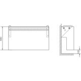 Wall bracket, CDC, size 2, with cover plate, 9 x plug slide, 50 - 185 