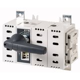 DDC-630/2 DC switch disconnector, 630 A, 2 pole, 2 N/O, 2 N/C, with grey knob, service distribution board mounting