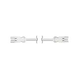 Connection cord 3x2.5mm male and female 3-pole connectors, Wieland system; white; 1 m