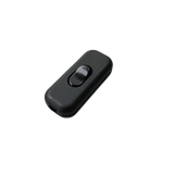 Inline Cord Switch for Round Cable, 1-Pole, 2A, 250V, black