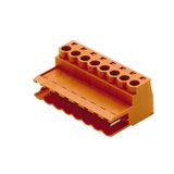 PCB plug-in connector, male plug, 5.08 mm, Number of poles: 9, 180°, Clamping yoke connection, Clamping range, max. : 3.31 mm², Box