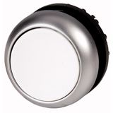 M22-DRL-W Illuminated pushbutton actuator, RMQ-Titan, Flush, maintained, White, Blank, Bezel: titanium