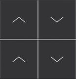 KNX pushbutton cover, 4-way, high/low, A.x/C.x, matte night black