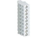 Terminal block. Screw front, Cable side. 9-pole. Minimum order qty. 6. Order multiple of 6. (TA563-9)