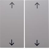 Rocker 2gang imprinted arrows symbol, S.1/B.3/B.7, p. white, matt, pla