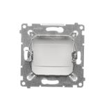 Bell Button, (module), 10AX, quick connection, Silver matt, metalic