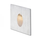 ELICA SQ recessed brushed aluminum 230V LED 3W IP54 3000K