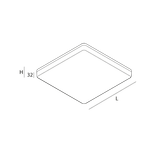 LUNA QDR: LED 24W 4K L=330 BIA CRI90