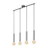 pendant light, antique silver/black, 4xE27/max.60W