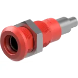 4 mm socket, solder connection, mounting Ø 8.1 mm, red, 64.3042-22