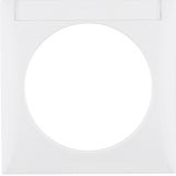 Integro Flow Frame, 1-Gang with Labelling Field, Polar White Glossy