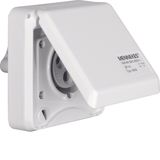 CEE soc. out. 3pole hinged cover EB 16 A, connecting system, p. white