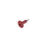 Technopolymer release button for max. 40 mm wall thickness, supplied with screw
