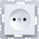 Wall socket without earth connection, A.x/C.x, matte light white