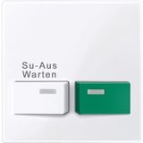 Central plate for duty room unit, active white glossy, system M