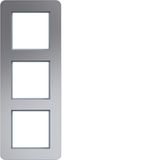 Cover frame 3-way, vertical, C.8, aluminium