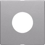 Centre plate for push-button and pilot lamp E10, Q.1/Q.3, alu velvety,