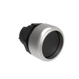 Pushbutton actuator, spring return Ø22mm Platinum series chromed plastic, shrouded, black