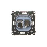 Double socket outlet with Schuko earthing, inox steel, 16A
