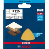 EXPERT C470 Sandpaper for Delta Sanders 93 mm, G 320 5-pc Hook&Loop