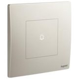 Mallia Senses 1 gang push button 6A - Champagne