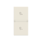 Rocker cover dimmer symbol - 1M - Total White