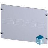 Masking frame 3VM12 (250 A), 4-pole, plug-in design drive: direct, front-mounted rotary operator, RCD: without,