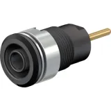 4 mm socket, round plug connection, mounting Ø 12.2 mm, CAT III, yellow/green, 23.3010-20