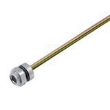 Built-in plugs, M8 thread, Female socket, straight, Mounting thread: M8, Number of poles: 8, Strand / cable length: 0.2 m