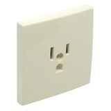 SAF C.PLATE F/EARTH SOCKET (USA NEMA) IVORY